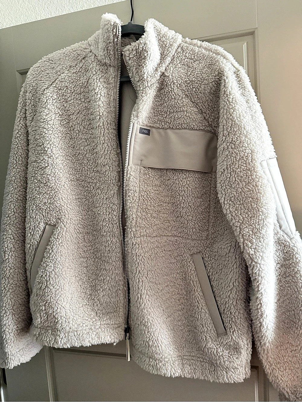 FIGS High-Pile Fleece Bomber Jacket